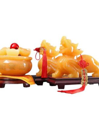 Yellow Jade Fortune Ornament