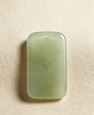 Hetian Jade Plain Tablet Pendant