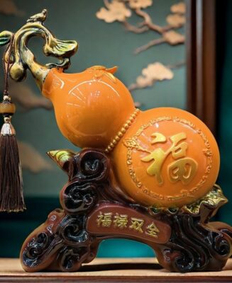 Yellow Jade Gourd Ornament
