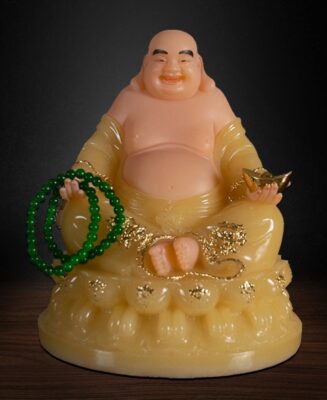 Maitreya Buddha Ornament · Yellow Jade