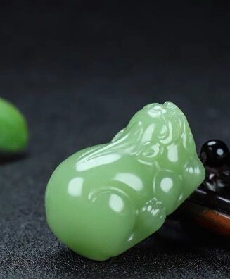 Jadeite Gourd & Peanut Pendant